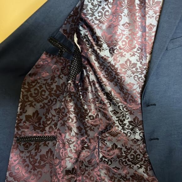 SAVILE ROW CO Brixton Extra Trim Fit Suit Jacket Size 38S - Picture 7 of 9